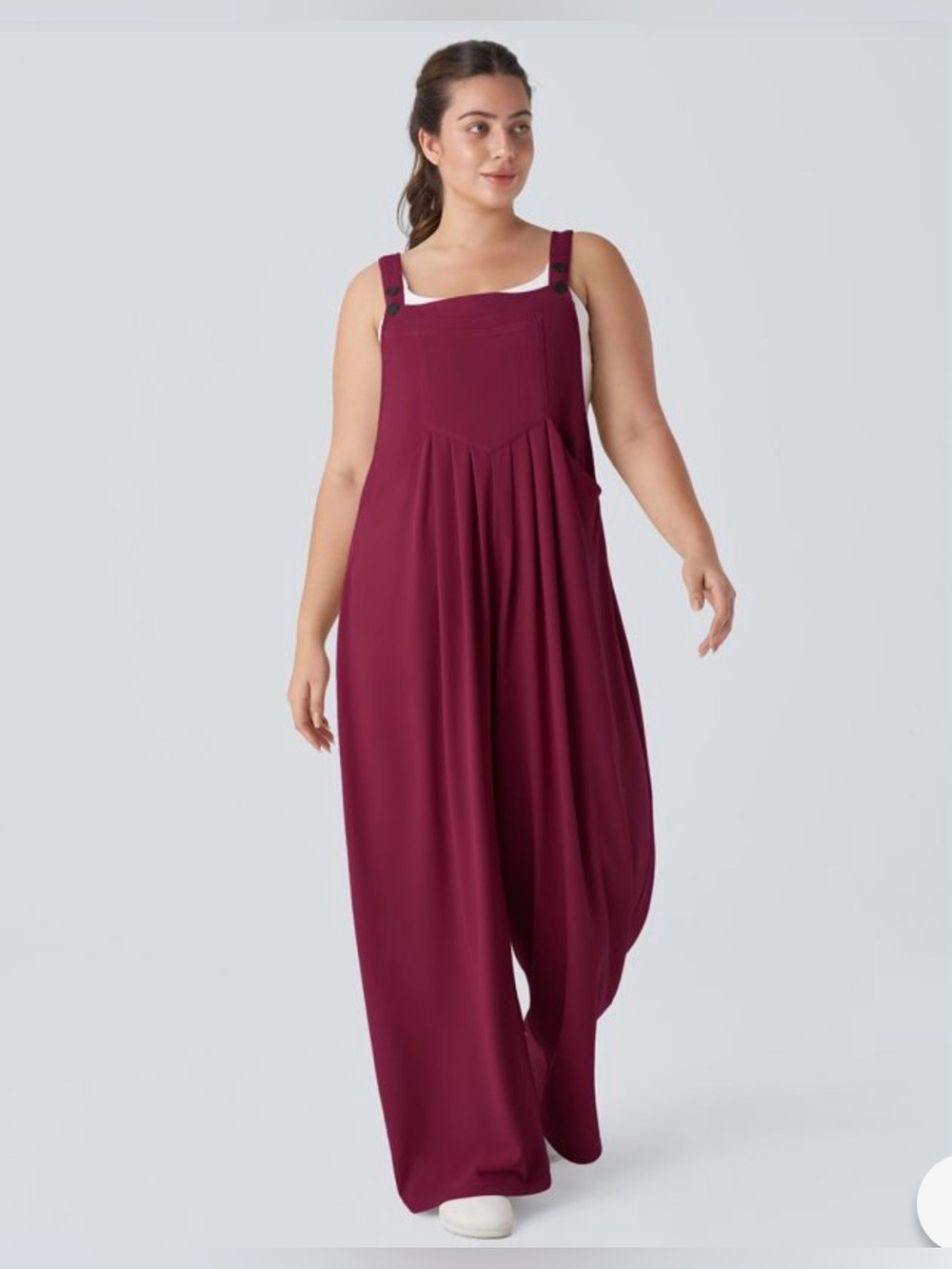 NWT Halara Pockets Waffle Casual Plus Size Overalls